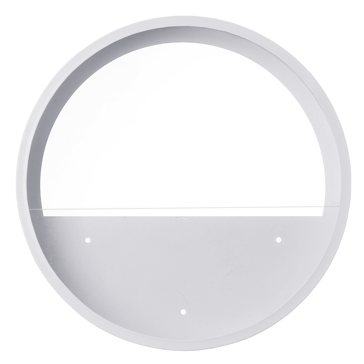 Vase mural rond en métal et fer, couleur unie, panier de fleurs artificielles, jardinière murale suspendue, artisanat de décoration pour la maison: white / 30cm