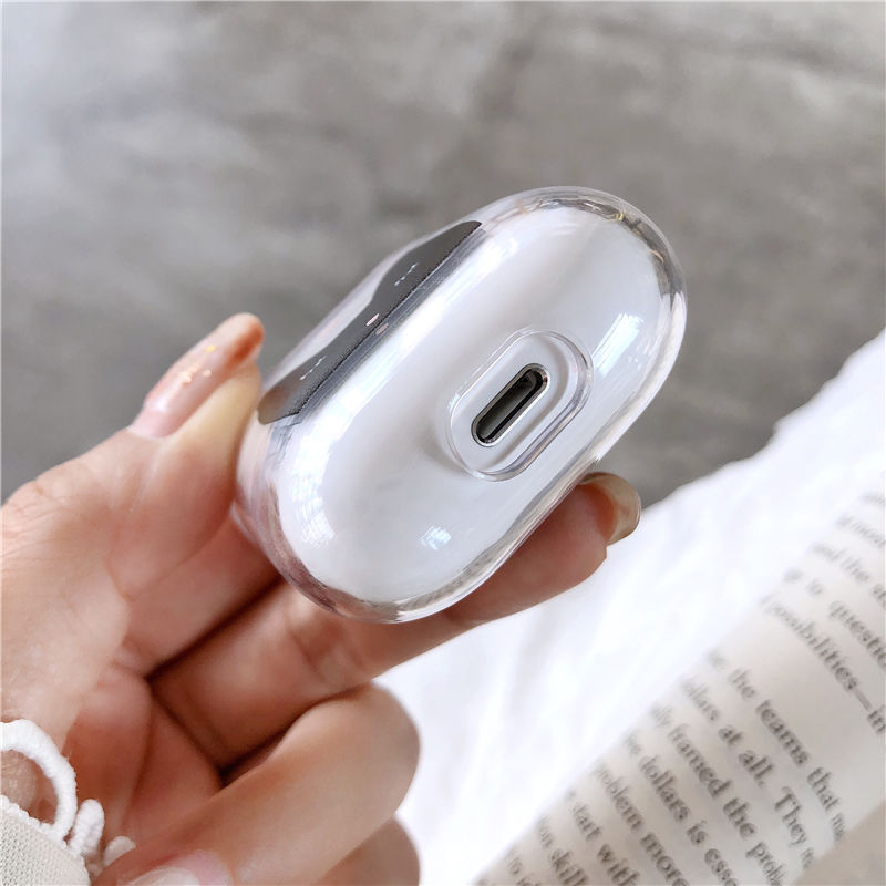 LAUGH LIFE Soft Earphone Case For Apple Airpods Case Cover Cute Map Trip Transparent Clear Luxury Earphone Case For Airpods Case