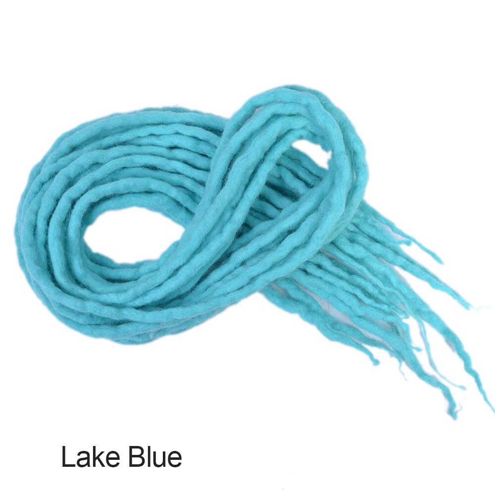 Syntetiske dreadlocks hæklet hår blødt uld dread locs håndlavet fletning hårextensions til afro kvinder mænd hiphop stil