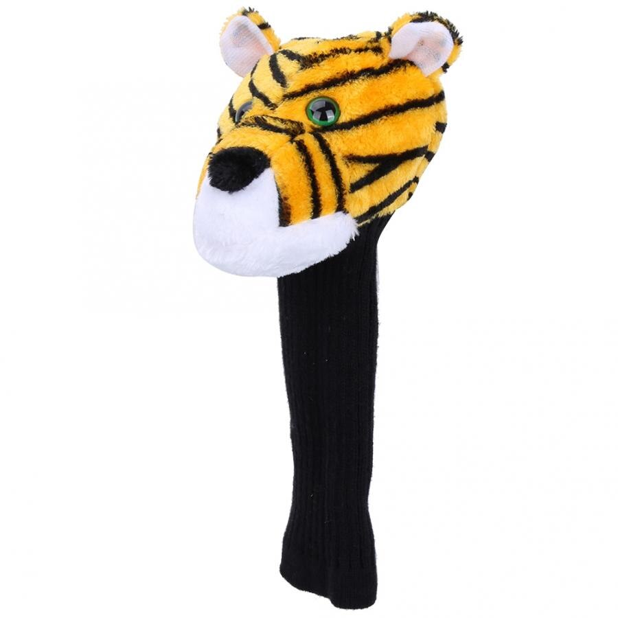 1PCS Club Head Cover Tiger Shape Golf Putter Cover Plush Fabrics Club Headcover Fit Up To 460CC 1 Golf Club
