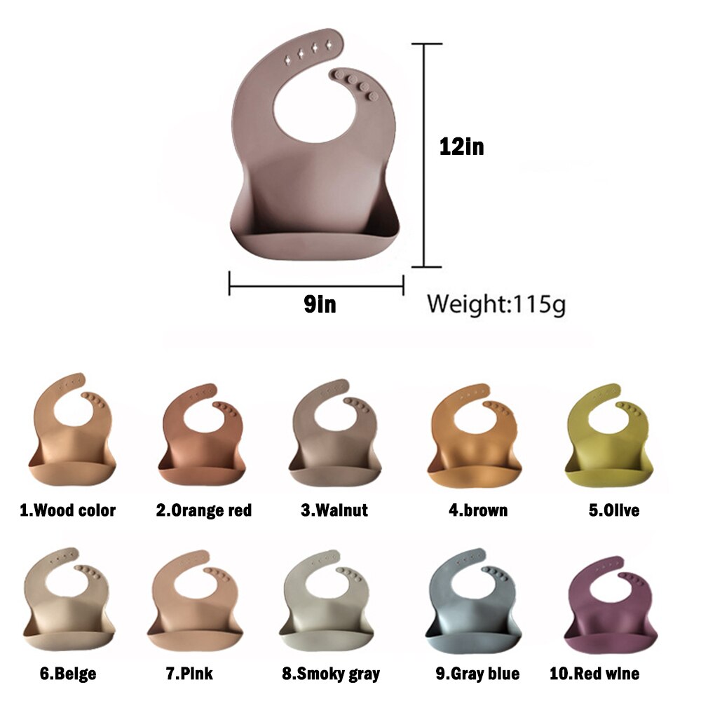 Silicone bébé bavoir infantile burp chiffons réglable étanche goutte à goutte bébé doux -né alimentation bave écharpe bave pour enfant en bas âge