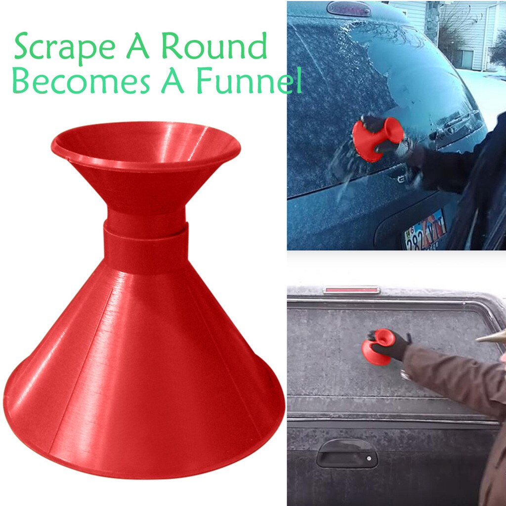 Auto Car Magic Ice Scrape One Round Cone-Shaped Windshield Ice Scraper Ice Shovel Tool Snow Remover Window Glass Cleaning