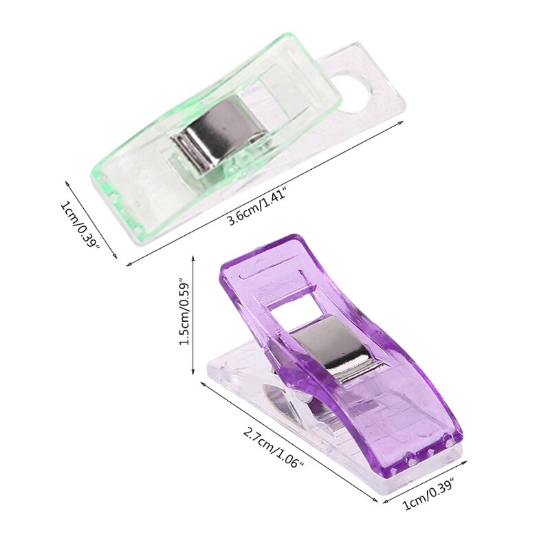 Juego de Clips multiusos para Patchwork, costura, Quilting, ceñido, manualidades, 100 unidades