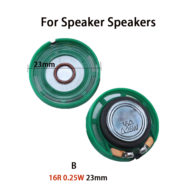 YUXI 2 sztuk dla głośnika 21/23/27/29mm 16R 0.25W zewnętrzny magnetyczny dzwonek do drzwi głośnik zabawkowy głośnik do głośnika akcesoria dźwiękowe: Black