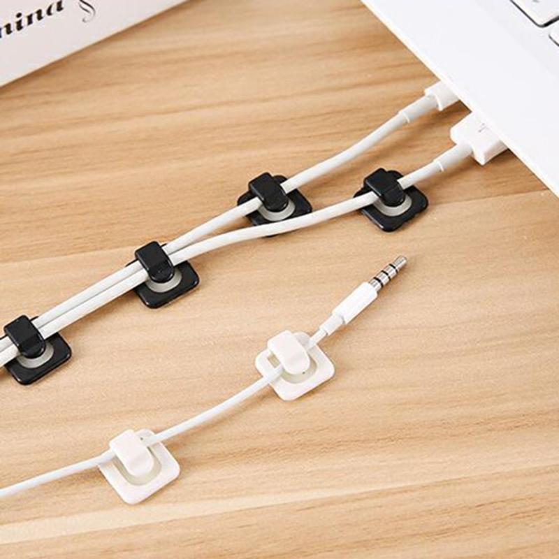 18pcs Fixed Desktop Network Wire Cables Clamp USB Line Cord Organizer Fixed Tool Install Data Line Cables Row Clamp