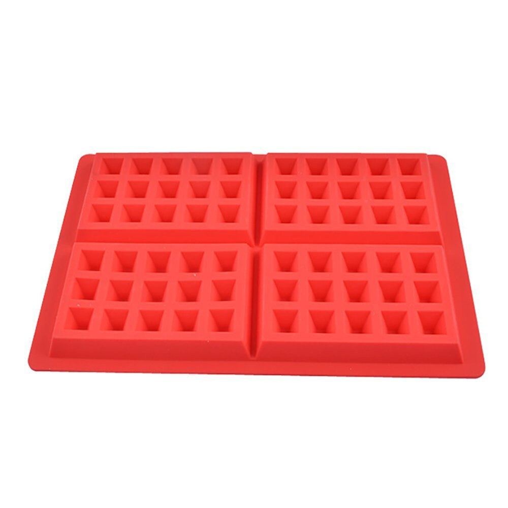 Silicone mini waffles pan bolo de cozimento bolo de muffin cozido bandeja de molde de chocolate diy waffle molde de bolo de silicone utensílio patisserie: Default Title