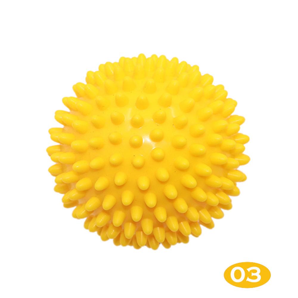 Pvc spiky massage bold udløsepunkt sport fitness hånd fod smerte stress relief fitness tilbehør muskel slappe af bolden 5 farver: Gul