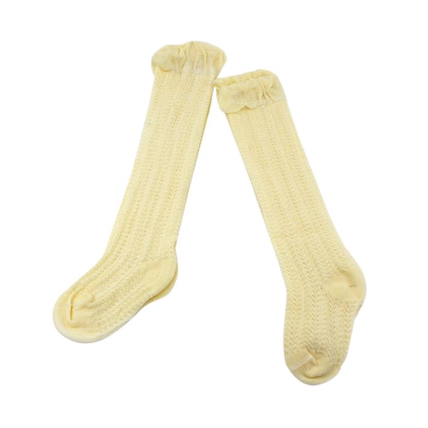 Leuke Baby Peuter Meisje Effen Sokken Kniehoge Kousen In Buis Sokken F804: Yellow 12M