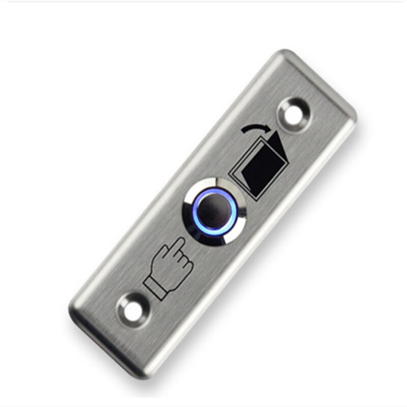 Stainless Steel Rectangle Exit Push Door Release Button Switch With LED For Electric magnetic Lock Door Access Control