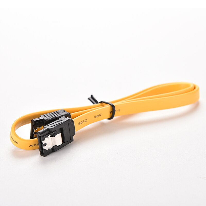 2 Pcs serial ATA SATA 3 RAID Data HDD Hard Drive Disk Signal Cables Yellow Red Straight High Speed SATA Data Cable