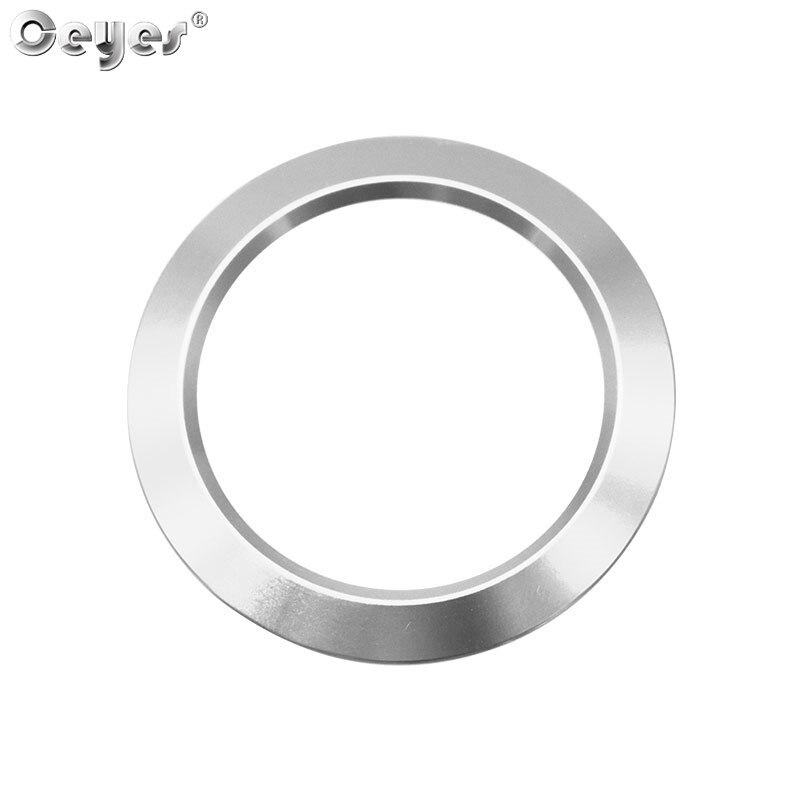 Ceyes Car Engine Start Stop Button Covers For Ford Explorer Focus Mustang Fiesta Ecosport Case Ring Circle Stickers Car Styling: Silver for RIng