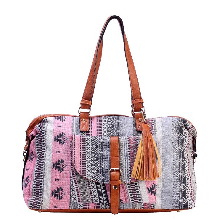 mode High-end Jacquard reistas canvas bagage tas vrouwen reistassen toevallige plunjezak verpakking cubes goede: c