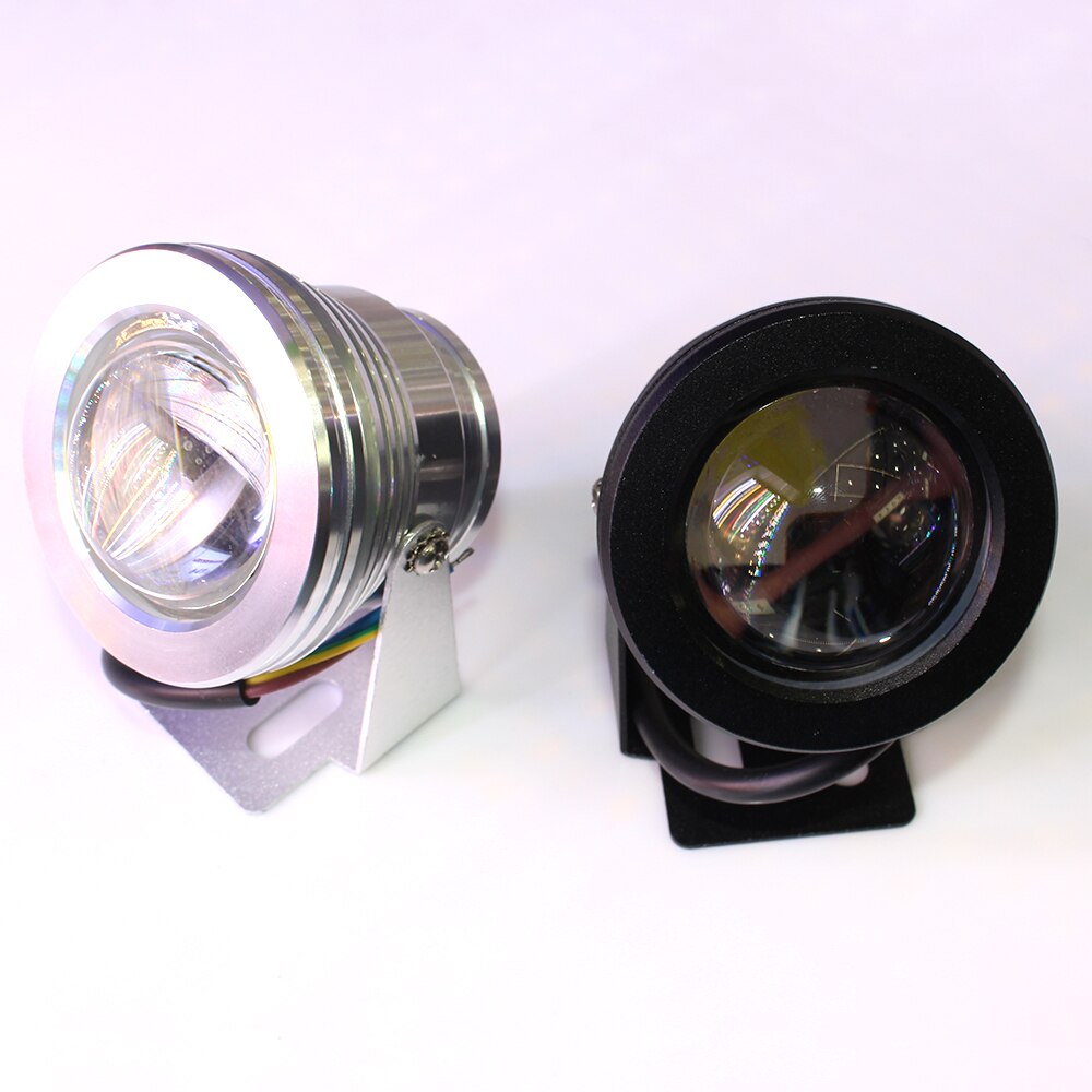 10w dc12v led onderwaterverlichting fonteinlamp led zwembad vijververlichting waterdicht  ip68 bolle glazen rood groen blauw warm wit rgb
