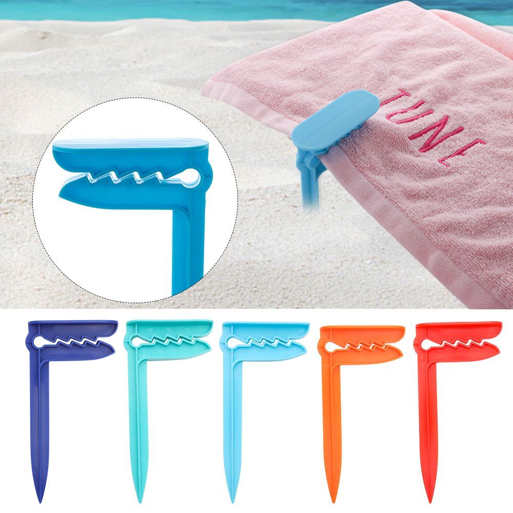 4Pcs Plastic Handdoek Klem Decoratieve Wasknijpers Strandlaken Clip Camping Mat Clip Handdoek Klem Wasknijpers Huishoudelijk Gereedschap