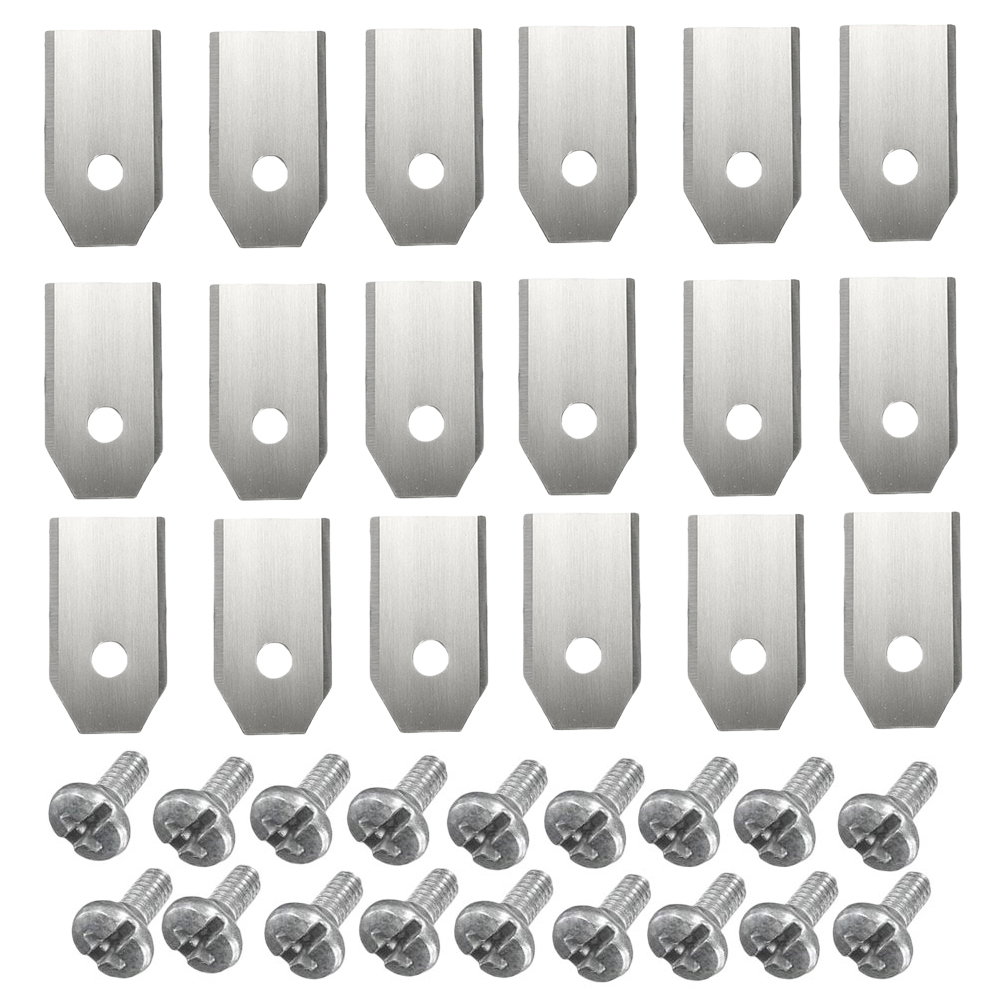18/30pcs Lawn Trimmer Blades For Worx Landroid Robotic Lawn Mower Brushcutter Replacement Stainless Steel Blade Set With Screws: grey