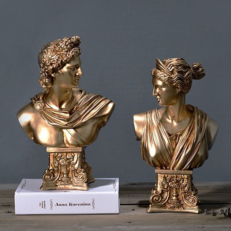 Estatua de personaje griego europeo, escultura de carácter de resina creativa, decoración de escritorio para habitación, decoración para el hogar, accesorios de decoración