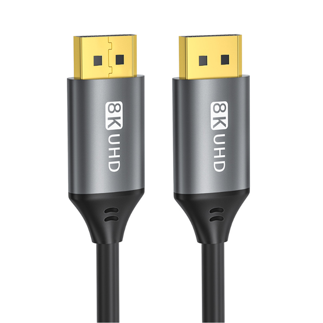 Displayport dp-kabel 8k @ 60hz 1.4 4k @ 144hz 2k @ 165hz 32.4 gbps , 1m/2m/3m/5m hd-kabelen er egnet til rutere til video- og lydprojektorer.