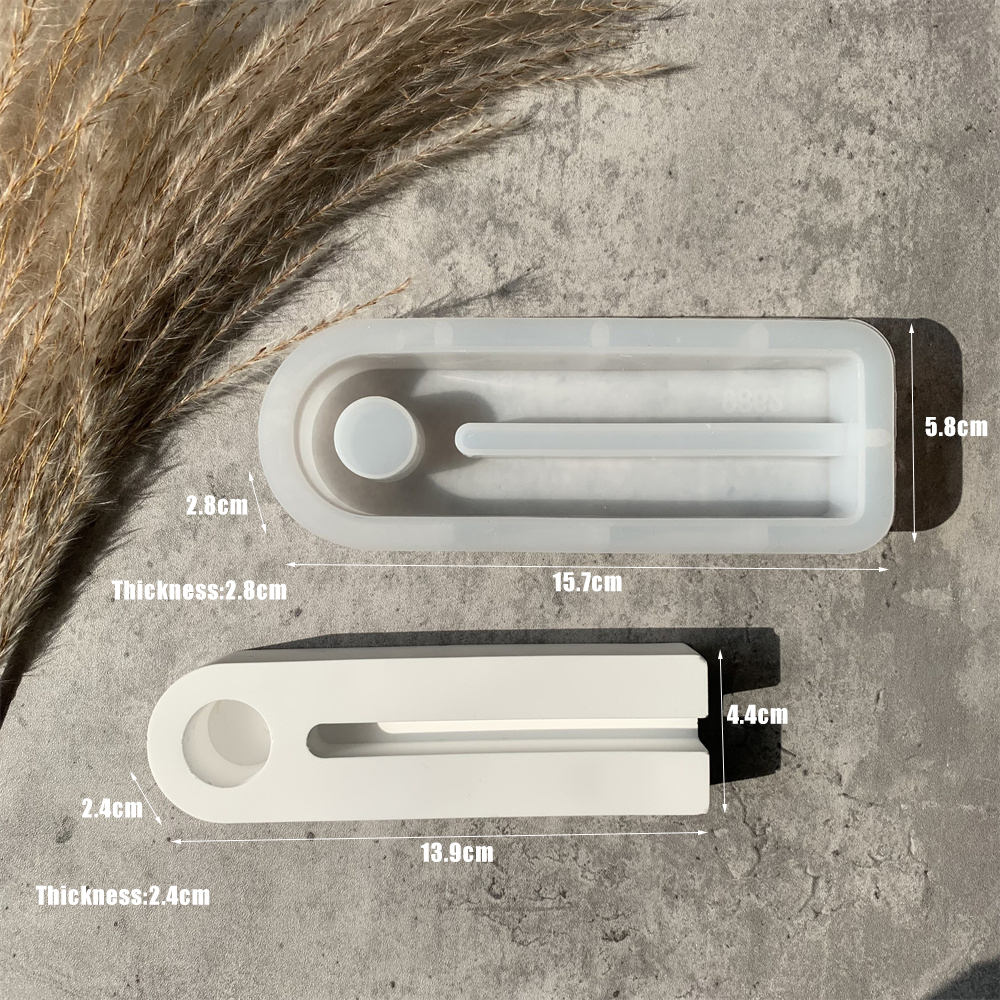 Serie natalizia portacandele stampo in silicone fai da te pupazzo di neve alce casa candeliere ornamento stampo in resina artigianato in gesso 3D decorazioni per la casa: Grey