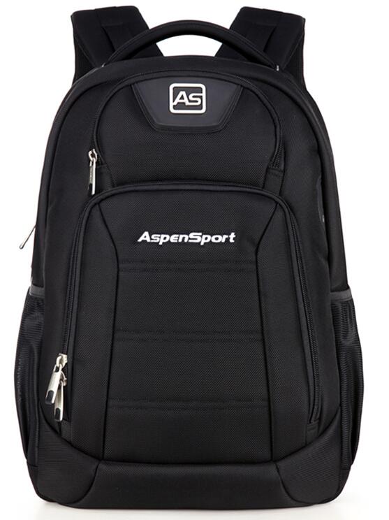 AspenSport Men Laptop Backpacks Large Computer Bags Fit under 16 Inch Travel Notebook Waterproof for College school Boy Black: Black / FIT 16INCH LAPTOP