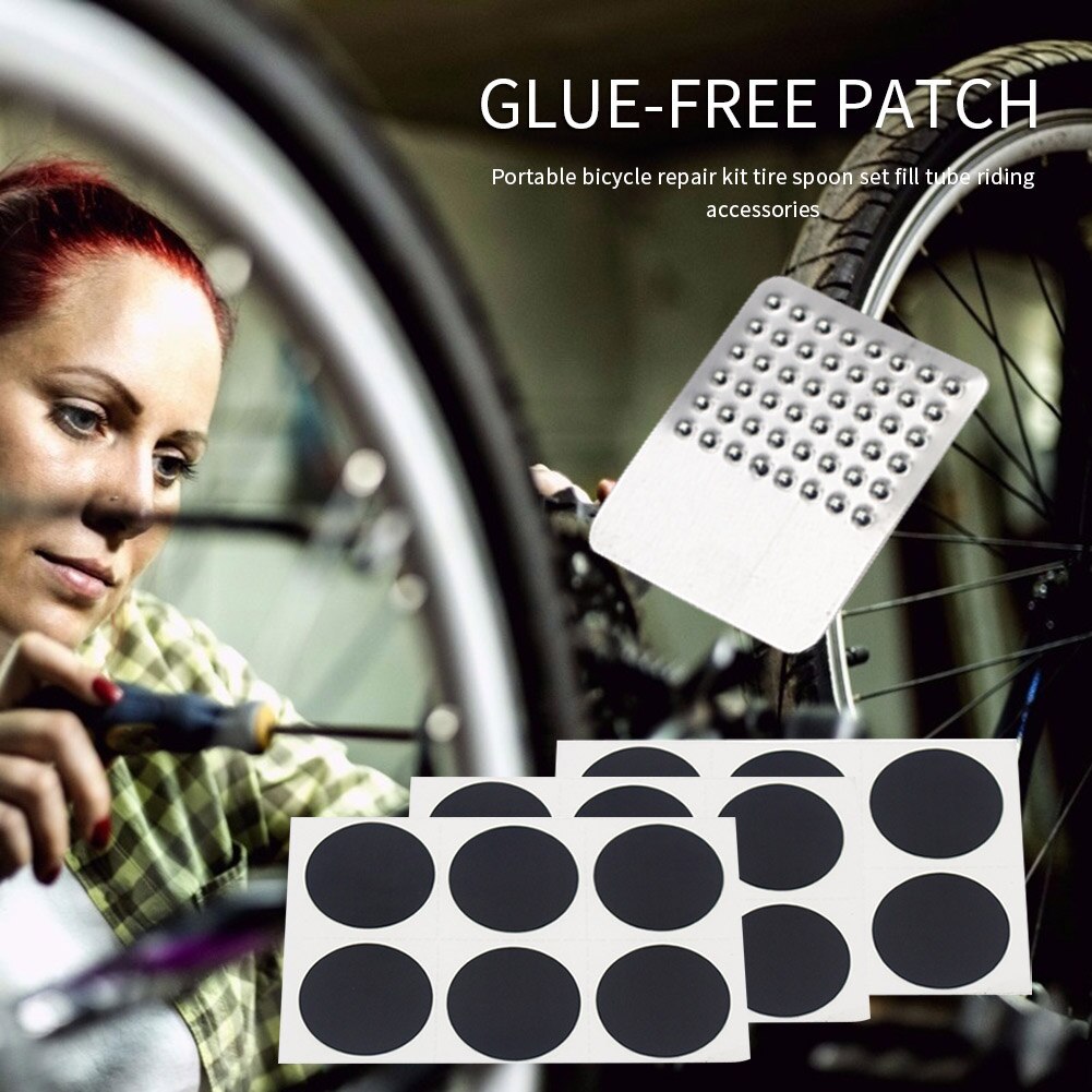 Inner Tube Patches Bike No Glue Bicycle Tire Repair Tools Kit Riding Parts Easily Installation Personal Bicycle Parts