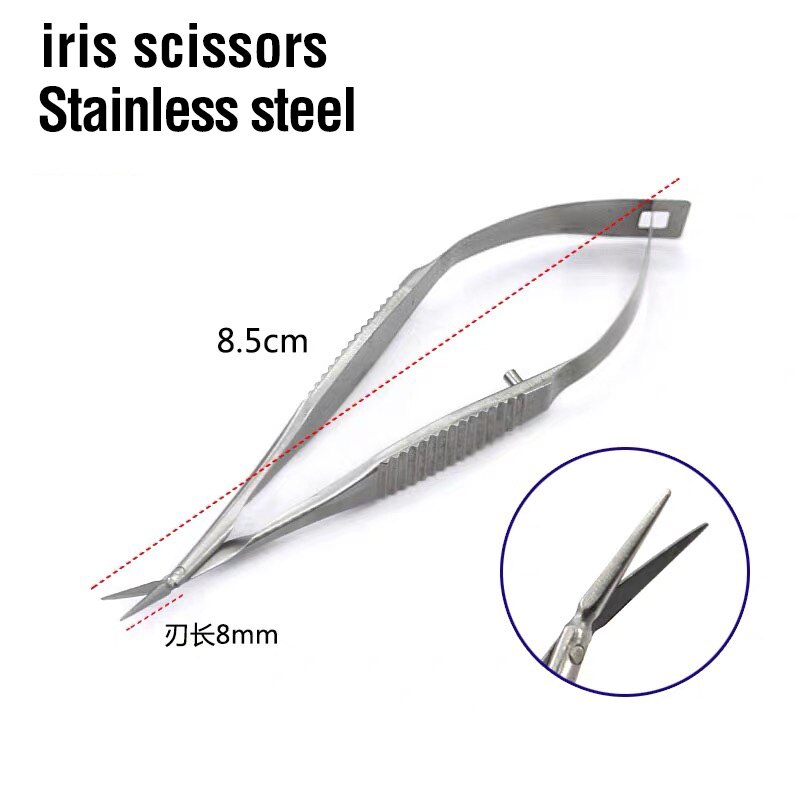 Chirurgische tool Venus schaar iris schaar medische Oogheelkundige Keratectomy Open Eye Microscissors Straight Tips Chirurgie Gereedschap: iris scissors steel