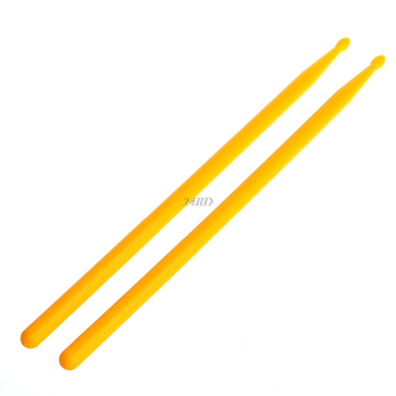 Pilons professionnels en Nylon tambour bâton ensemble de léger 1 paire J24: Yellow