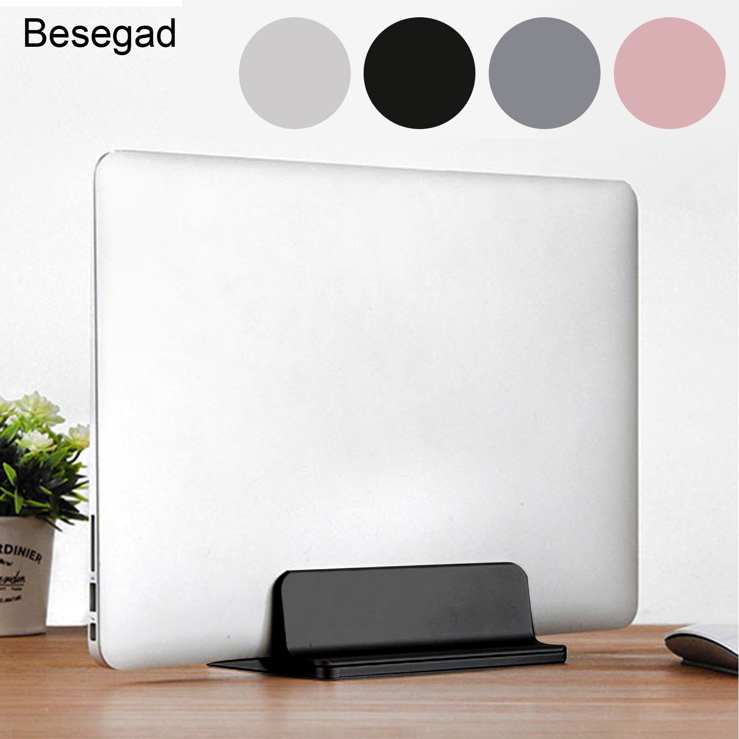 Besegad – support Vertical réglable en Aluminium pour ordinateur portable, pour Apple MacBook Pro, Mac Book, Lenovo, YOGA