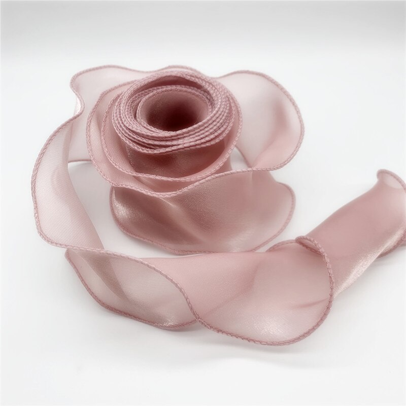 Cintas de encaje para adorno de pelo, listón Organza seda, borde ondulado de 60mm, 1 yarda/lote, tejido de costura, decoración de ropa