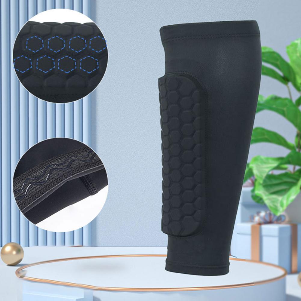 Maniche per gambe traspiranti Maniche per parastinchi da calcio con cuscinetti a nido d'scimmia per bambini Compressione per adulti per migliorare lo sport