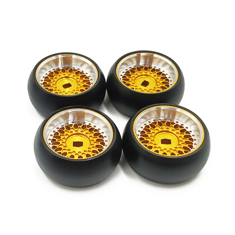 4 Uds juegos de neumáticos de aleación para RC 1/28 Wltoys K969 K989 P929 modelos de coches RC Drift Car neumáticos llantas