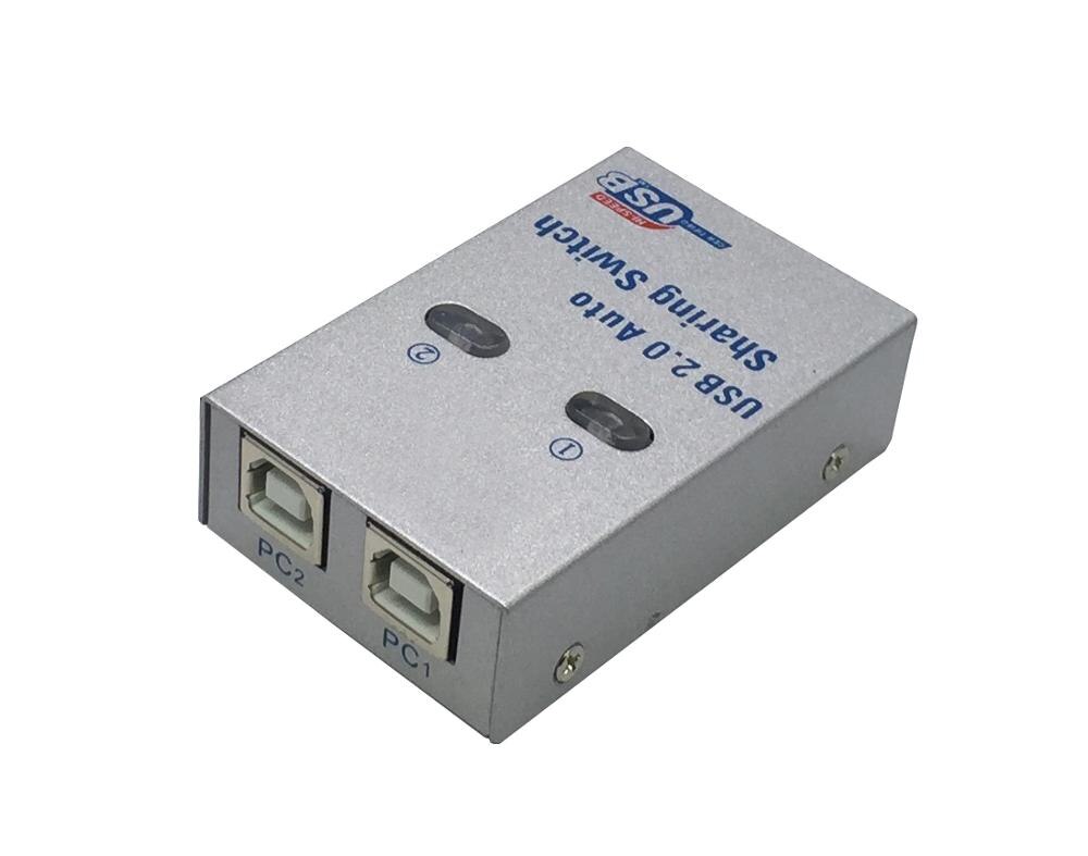 Usb automaattinen jakamiskytkin tietokoneen oheislaitteet 2 pc tietokonetulostimelle toimiston kotikäyttöön usb 2.0 -keskitin