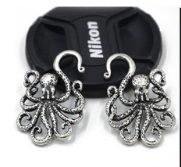 Showlove-2Pcs Brass Ear Weight Different Style IIndia Tribal Ear Taper Expander Plugs Piercing Gauge Earrings Body Jewelry: Q