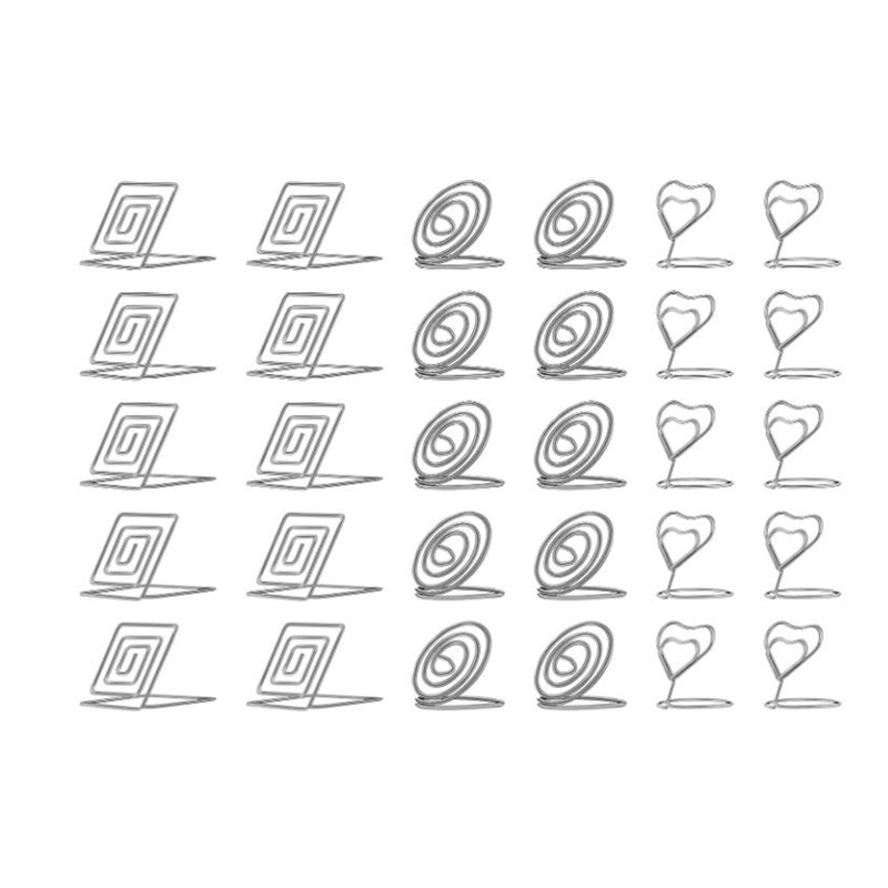 30 Pieces Table Card Holder Wire Place Card Holder Menu Holder Photo Holder Clips Card Stand For Weddings,Dinner Party