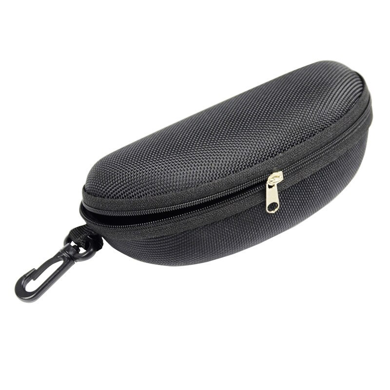 Portable Sunglasses Reading Glasses Carry Bag Hard Zipper Box Travel Pack Pouch Case: Black