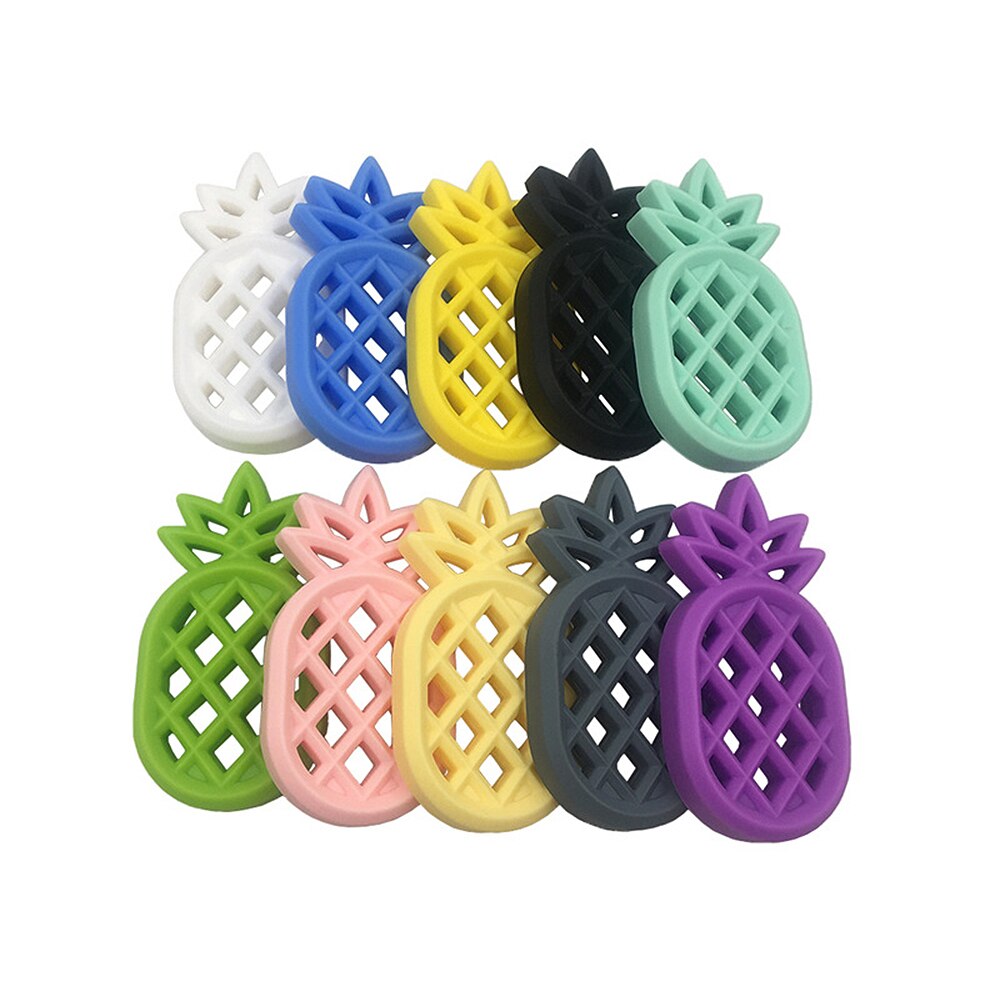 Child DIY Pacifier Pineapple Silicone Teether Bite Resistance Baby Teething Toys Safety Molar