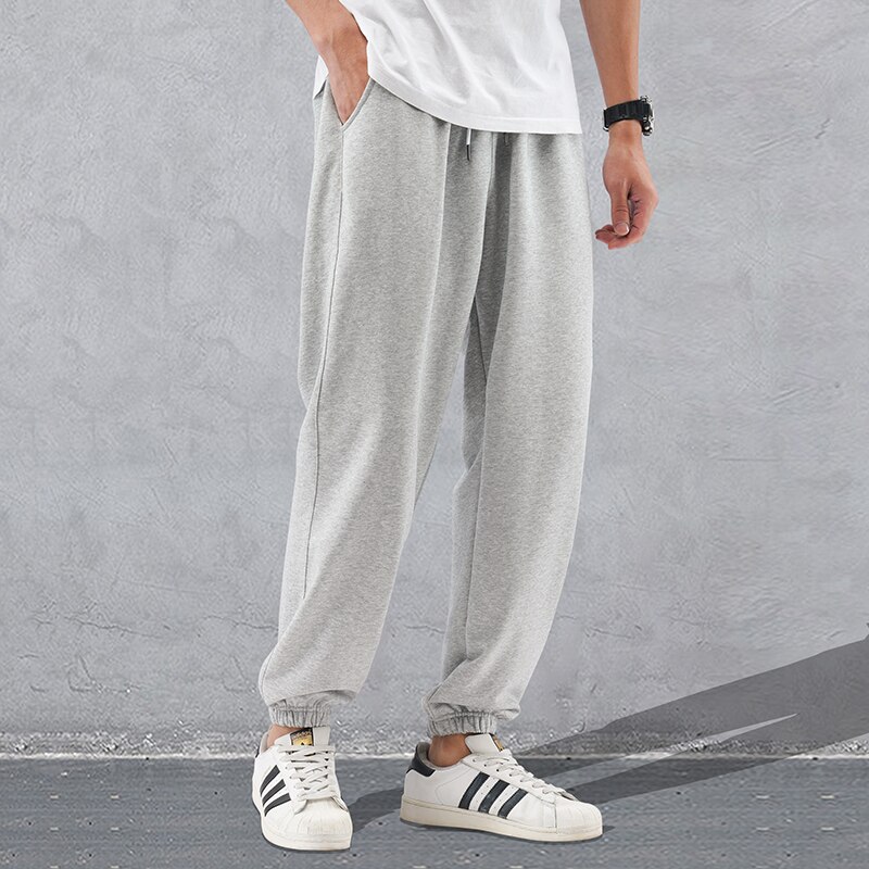 Spring loose joggingbukser herre sportstøj herre jogger haremsbukser: M / Grå