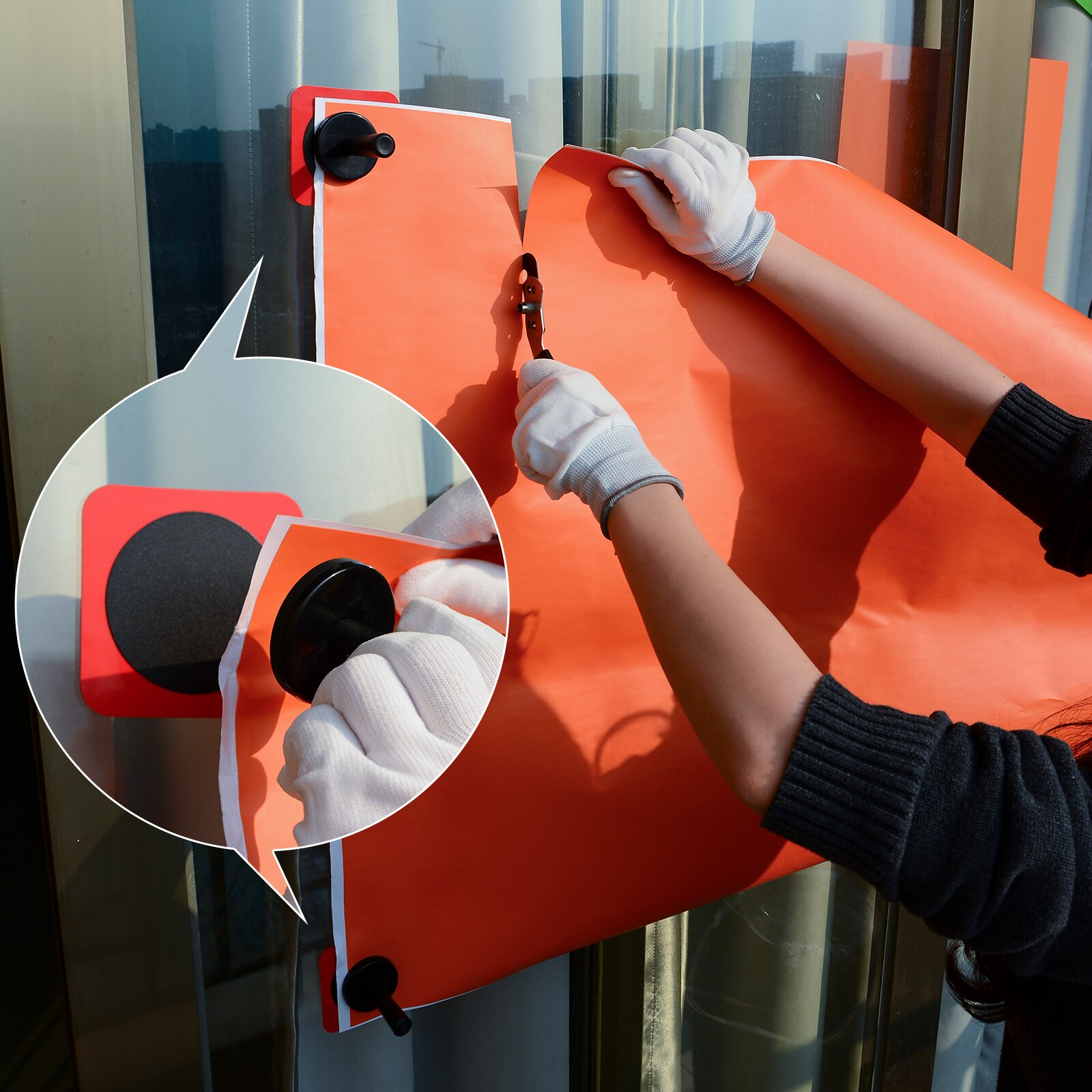 FOSHIO 2 Stück Rakel für Vinyl, Gummi Fensterabzieher, 2 in 1 Härte