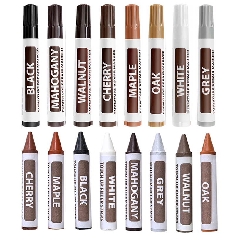 8 Colors Waterproof Furniture Touch Up Paint Tools Scratch Stain Paint Peeling Repair Marking Pen Large Capacity Marker Pen