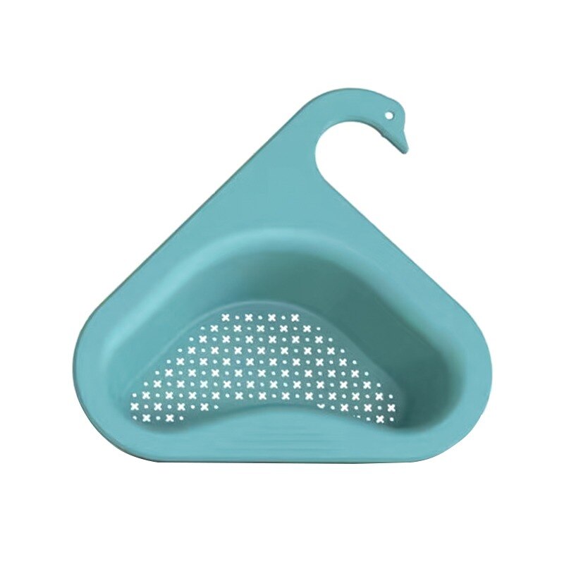 Kitchen Leftover Sink Strainer Sink Swan Drain Basket General Fruit and Vegetable Drain Basket Multifunctional Drain Basket: blue