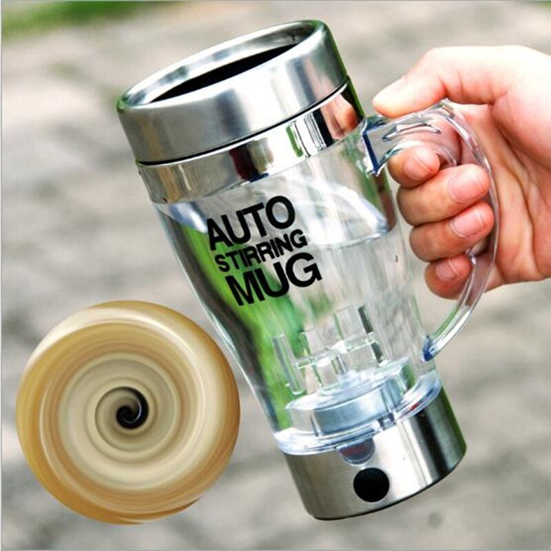 400Ml Automatische Zelf Roeren Mok Koffie Eiwit Mengen Mok Plastic Thermische Cup Elektrische Lui Dubbele Geïsoleerde Smart Cup