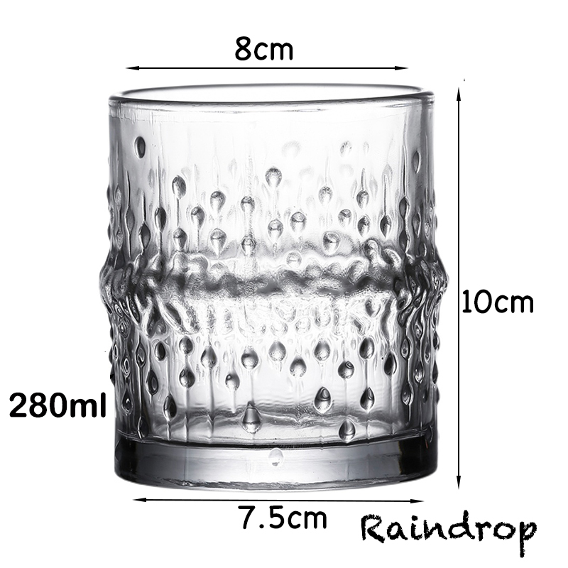 Whisky Glas, Ouderwetse Rotsen Bril Tuimelaars, Glaswerk Voor Cocktail Scotch, Bourbon, Gin, Voldka, brandy: Raindrop 300ml