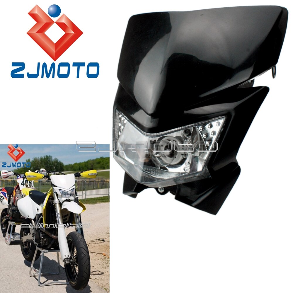 Faro Universal para motocicleta todoterreno, Faro de motocrós, carenado para KX KLX XR CRF WR YZ RMZ KXF DTR DR DRZ 250