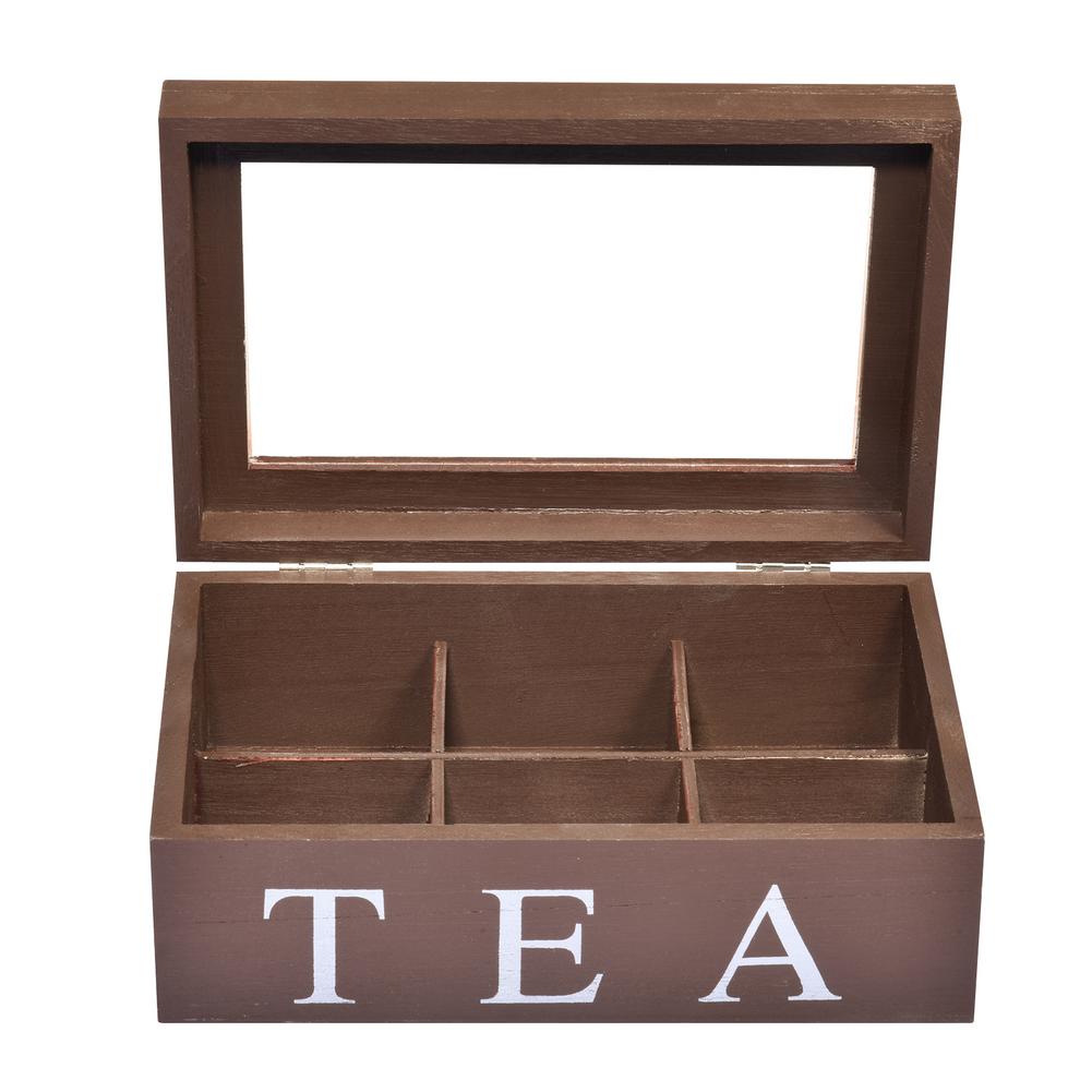 Holz 9 Netz Tee Kasten Organizer Container Holz Lagerung Fächer Schränke retro Kaffee Tee Süßigkeiten Tasche Halfter Veranstalter: 6 Fächer