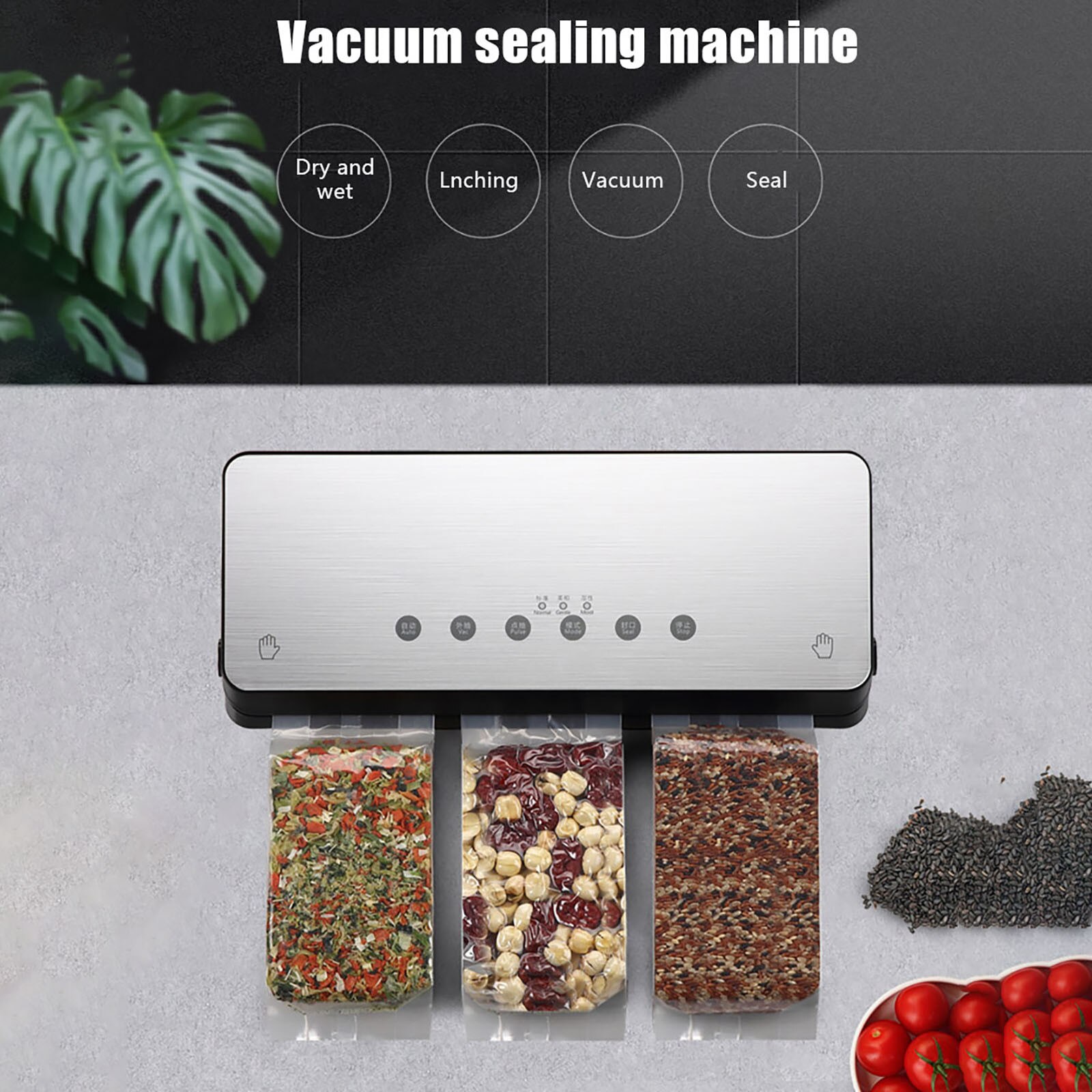 Automatische vacuümverpakkingsmachine voor voedsel met 10 zakken us plug automatische vacuümverpakkingsmachine sluitmachine #g30