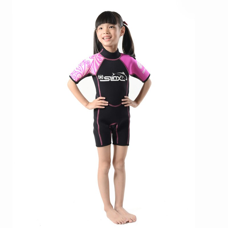Slinx 2mm Neoprene Kids Shorty Wetsuit Boys Girls Swim Scuba Diving Wet Suit Snorkeling Surf Wear Rash Guard Clothes 3 Colors