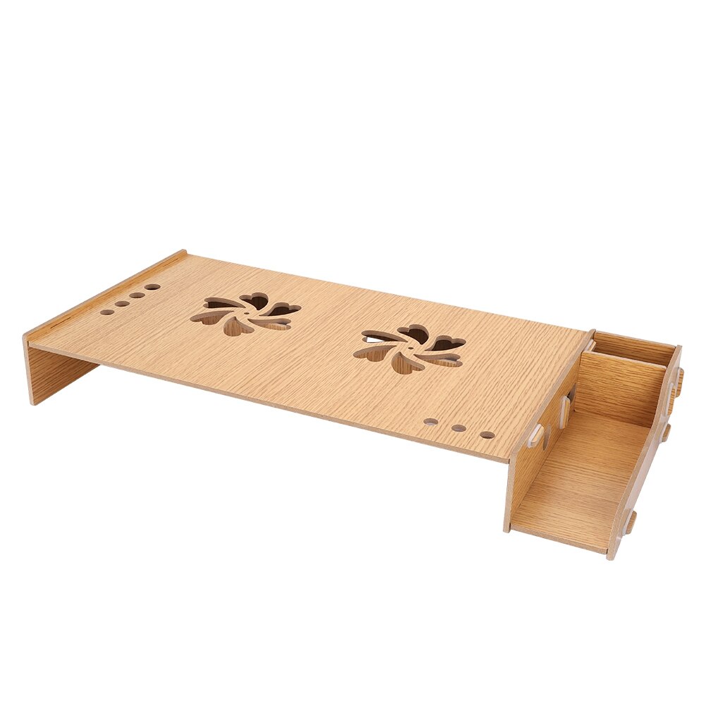 Ufficio FAI DA TE desktop tenere sotto controllo riser Scrivania Scatola di Immagazzinaggio di Legno cremagliera PC Supporto computer portatile Organizzatore per Il computer portatile: Rosso