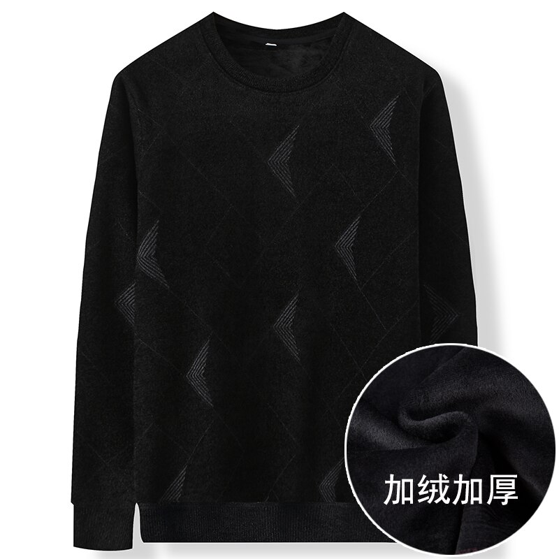 8XL 7XL 6XL Oversized Trui Mannen Winter Dikke Fleece Heren Trui Truien Mannelijke Losse Knitwear Zachte Warme Pull Homme