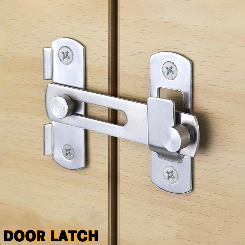 Loquet de sécurité pour porte coulissante en acier inoxydable, 1 pièce, loquet à rabat, porte de grange coulissante pour placards, fenêtre de placard, quincaillerie