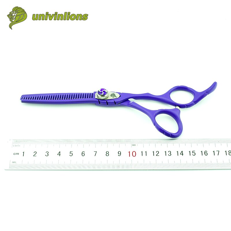 6" purple teflon hair scissors barber shears razor scissors haircut hairdressing scissors hairdresser supplies