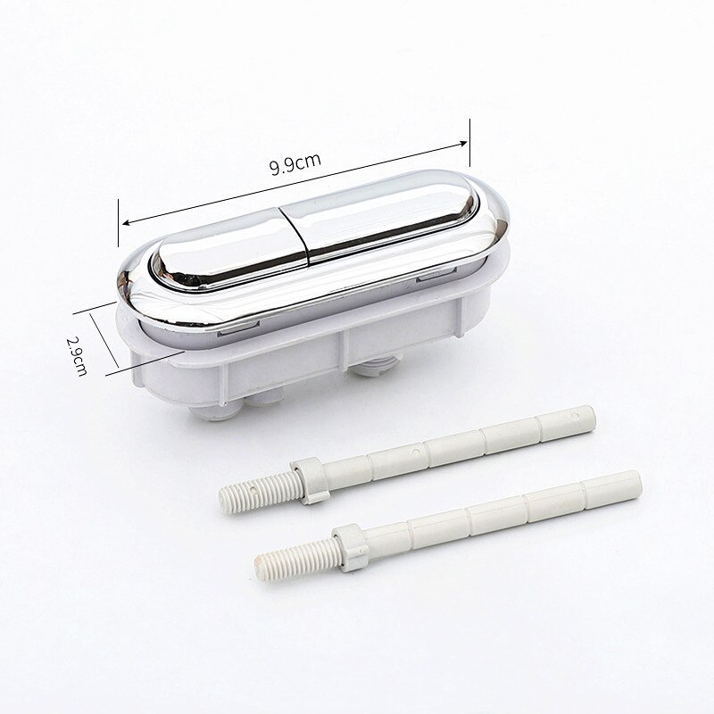 9.9X2.9cm Toilet water tank double key flush push button Long strip ABS Plastic Toilet push button fittings,JO21009